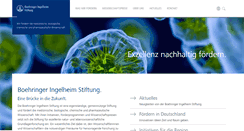 Desktop Screenshot of boehringer-ingelheim-stiftung.de
