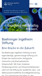 Mobile Screenshot of boehringer-ingelheim-stiftung.de